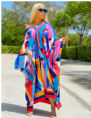 Boho Summer Beach Maxi Dress - Multicolor คูเวตซิตีใหม่ Boho เซ็กซี่ V แขนสั้นผ้าไหม