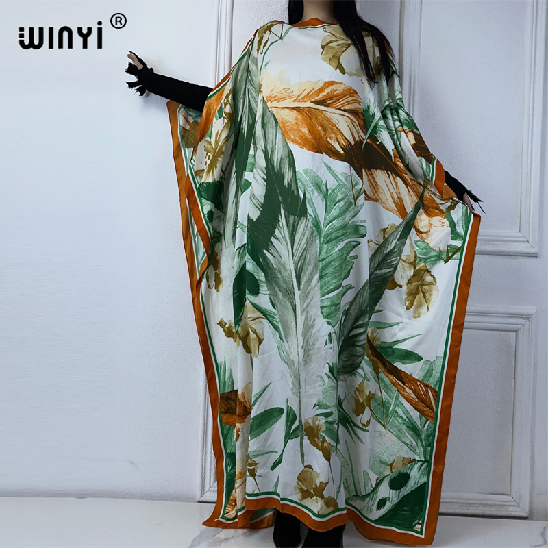 Boho Summer Beach Maxi Dress - WINYI ฤดูร้อน kaftan แอฟริกันผู้หญิง Boho พิมพ์ชายหาด