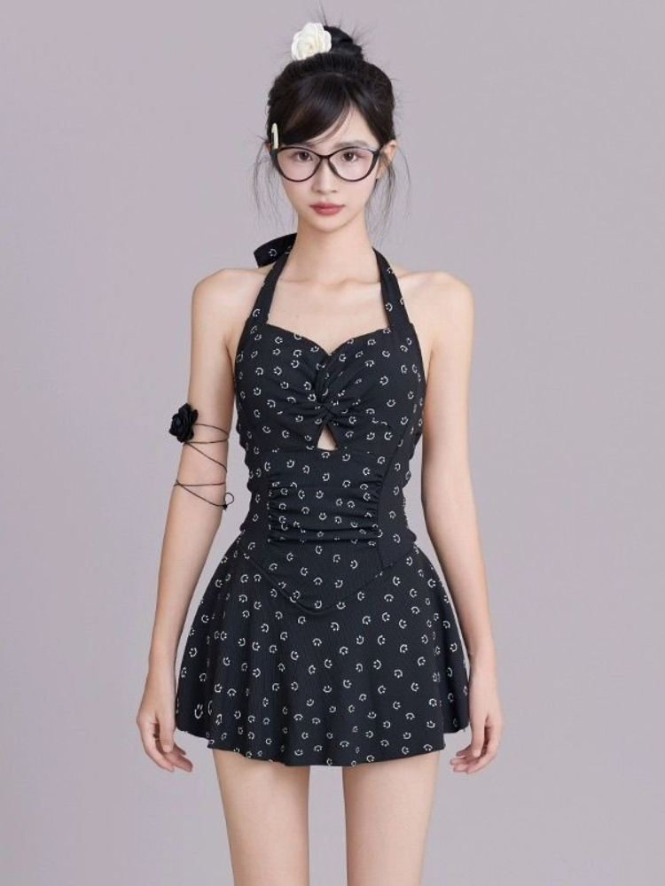 ชุดว่ายน้ำวันพีซแบบผูกคอสำหรับ - Skirts บทวิจารณ์และราคา