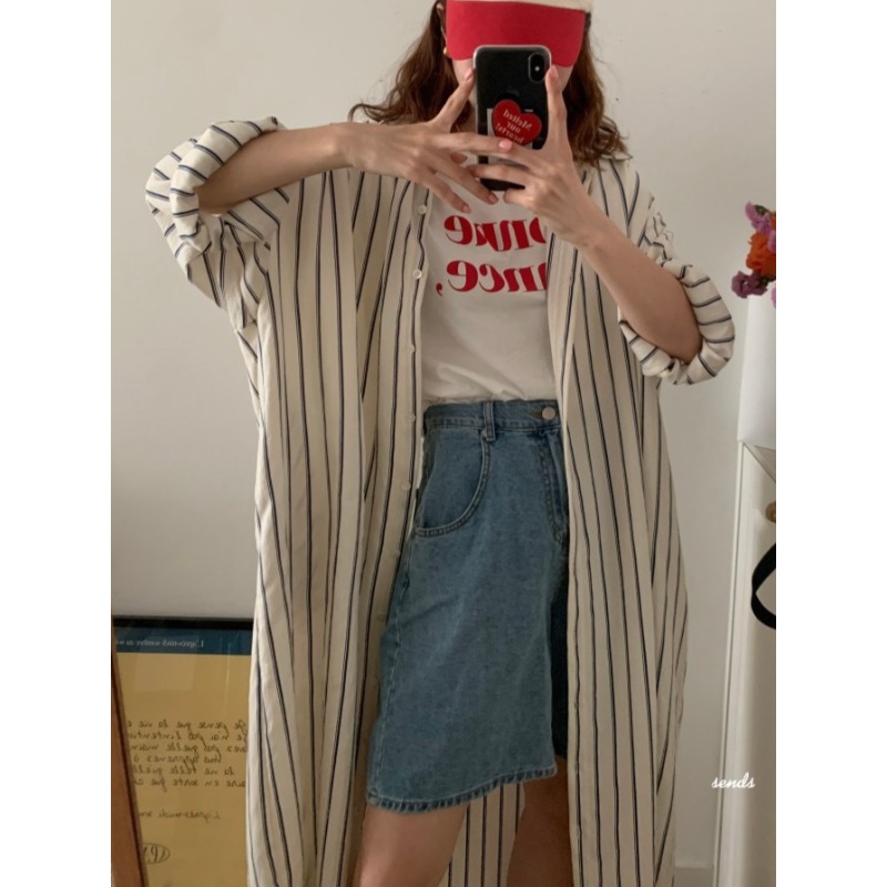 เดรสสไตล์เกาหลีแบบมินิมอล คอปก - Korean Style A Line Shirt Dress บทวิจารณ์และราคา