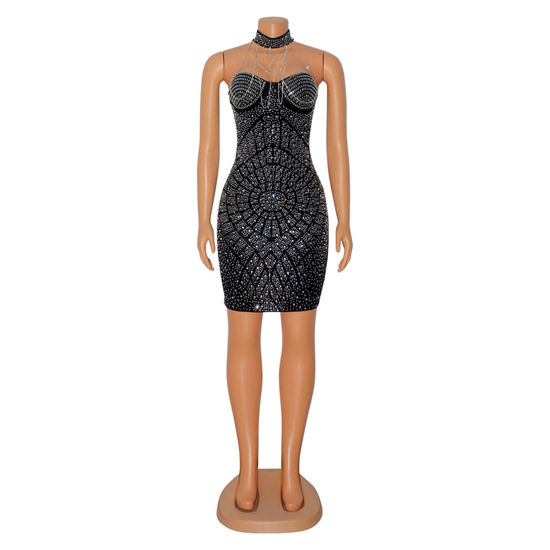 Doyerl Sparkly Rhinestones เพช - Sparkly Rhinestone Club Party Dress บทวิจารณ์และราคา