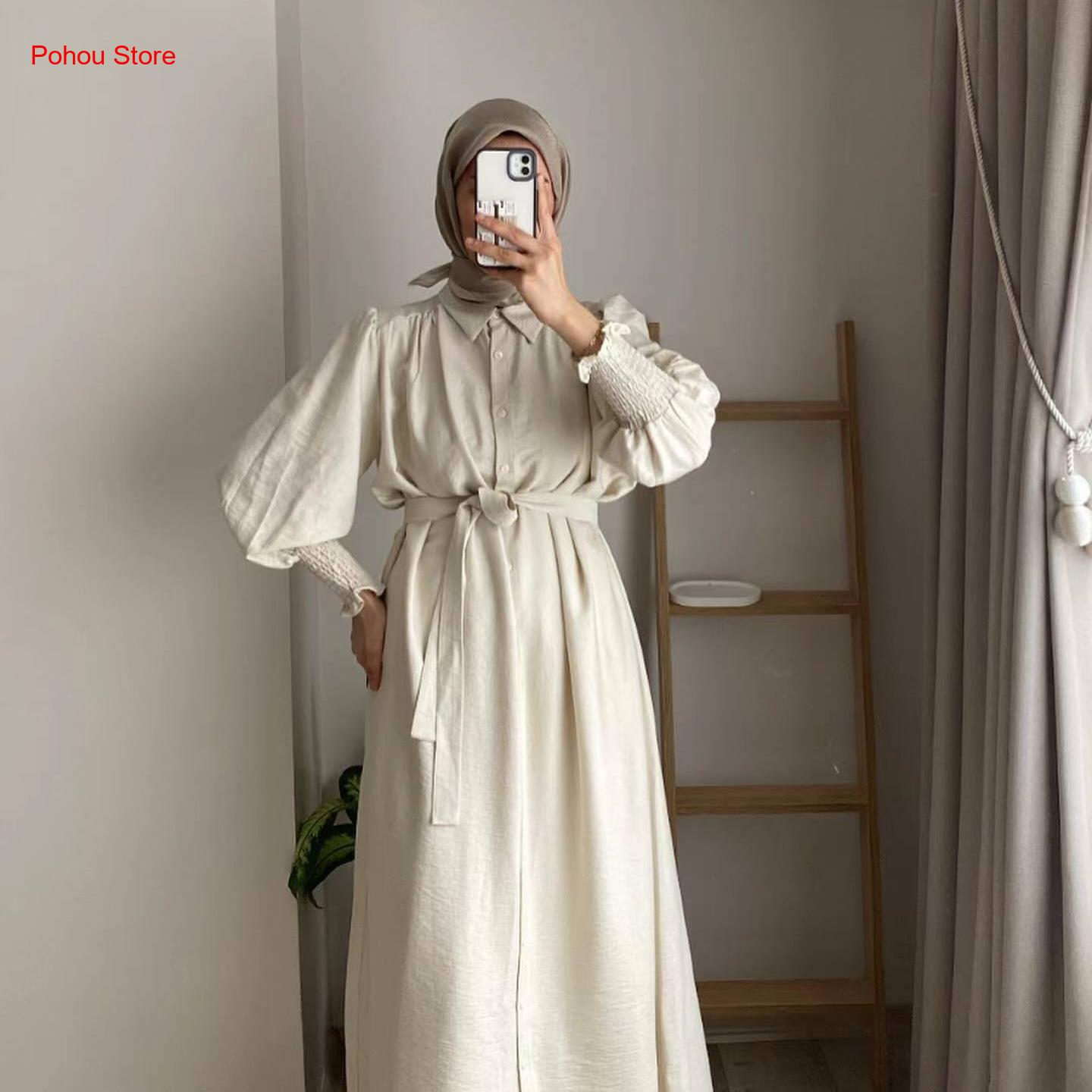 เดรสเชิ้ตสไตล์เกาหลี เดรสยาวเอ - Korean Style A Line Shirt Dress บทวิจารณ์และราคา