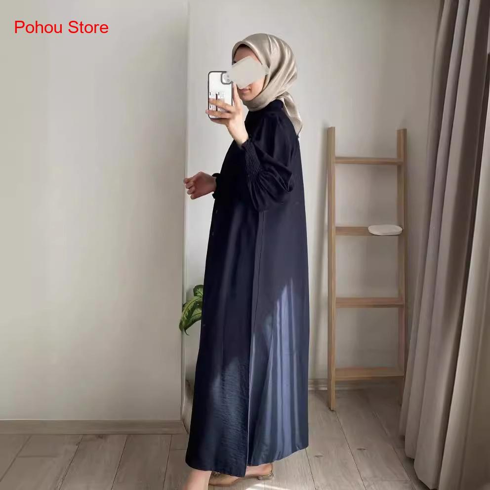 เดรสเชิ้ตสไตล์เกาหลี เดรสยาวเอ - Korean Style A Line Shirt Dress บทวิจารณ์และราคา