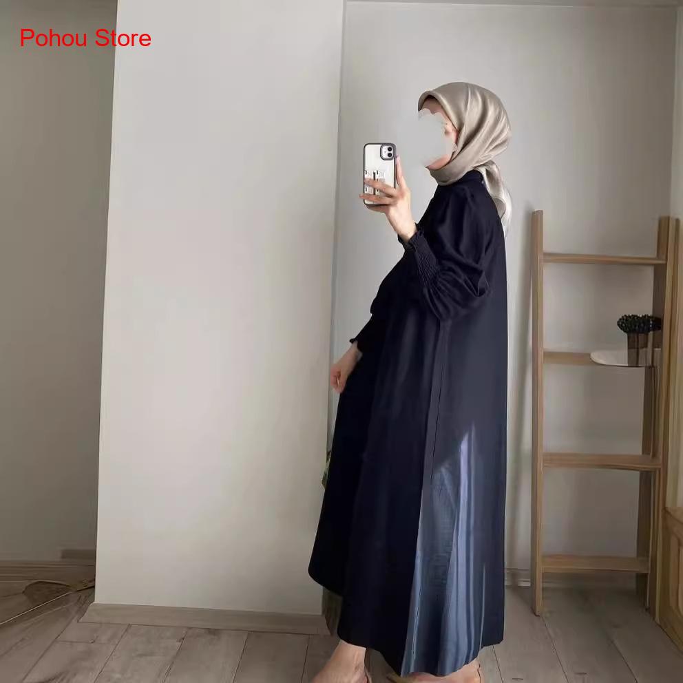 เดรสเชิ้ตสไตล์เกาหลี เดรสยาวเอ - Korean Style A Line Shirt Dress บทวิจารณ์และราคา