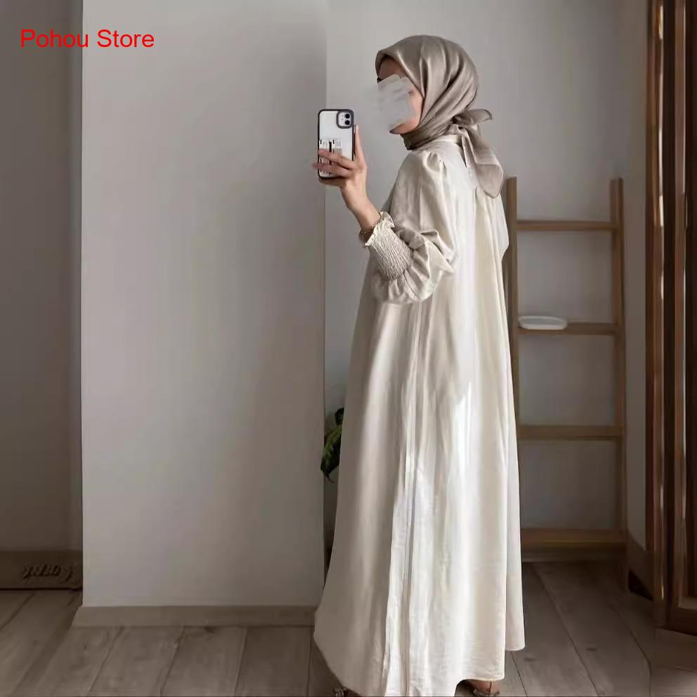 เดรสเชิ้ตสไตล์เกาหลี เดรสยาวเอ - Korean Style A Line Shirt Dress บทวิจารณ์และราคา