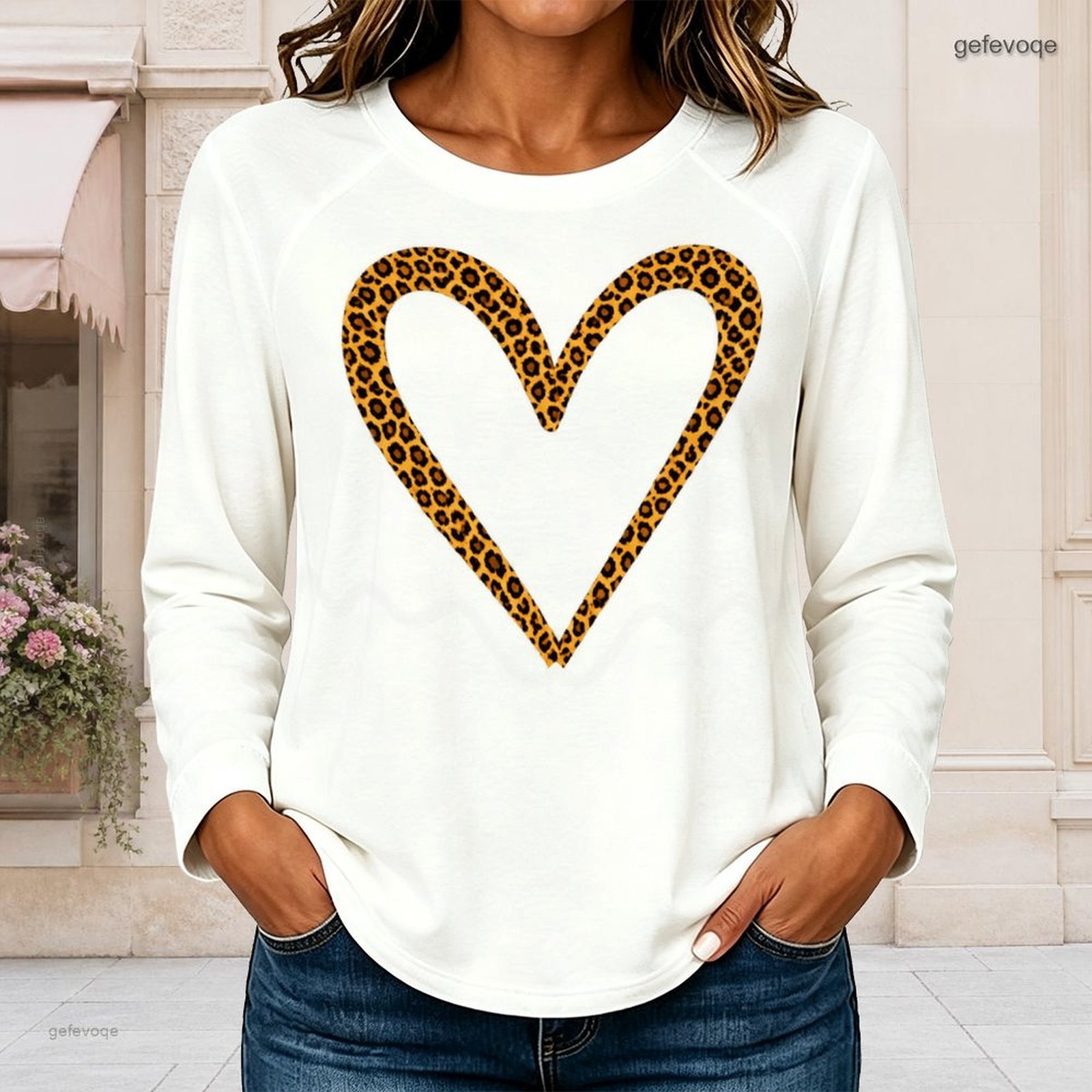 เสื้อยืดแขนยาวคอกลมทรงแร็กแลนส - Blouses บทวิจารณ์และราคา