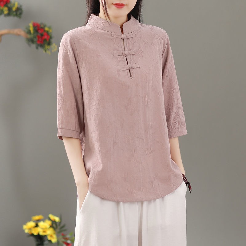 เสื้อเบลาส์คอกลมแบบสวม ความยาว - Blouses บทวิจารณ์และราคา