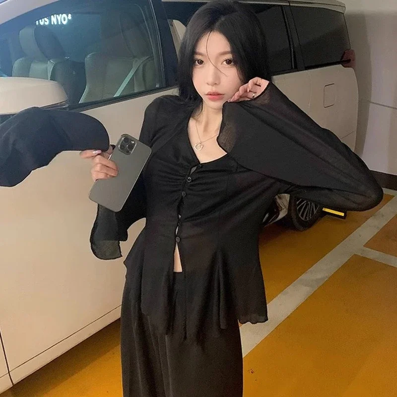 เสื้อเชิ้ตแขนบานโปร่ง - เสื้อเ - Blouses บทวิจารณ์และราคา