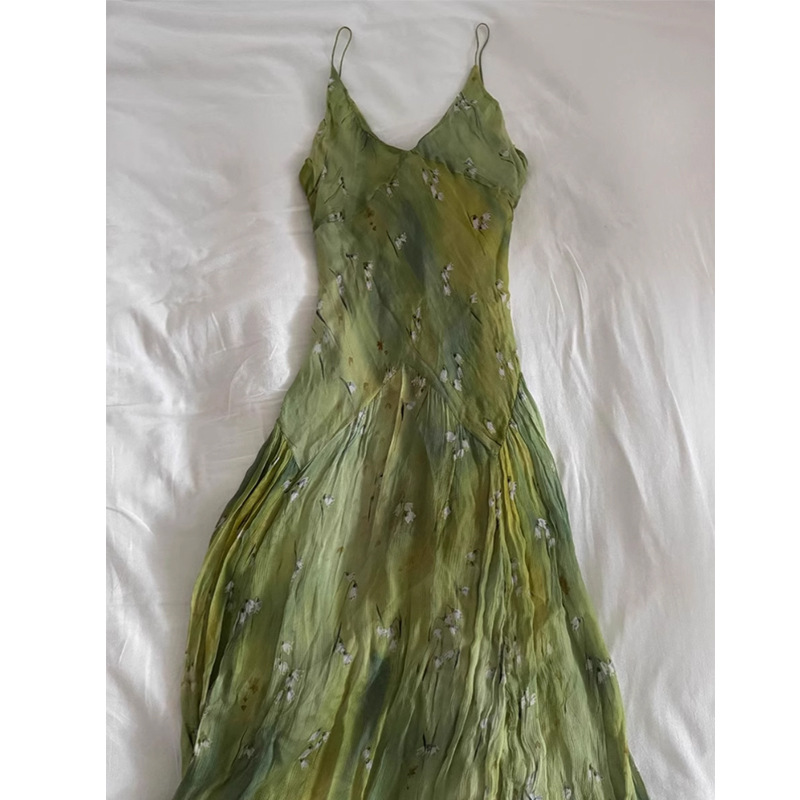 เดรสยาวลายดอกไม้สไตล์วินเทจฝรั - French Vintage Floral Midi Dress บทวิจารณ์และราคา