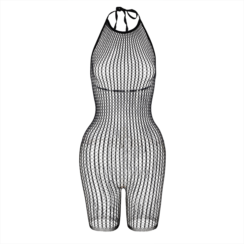 ชุดเดรสบอดี้คอนแขนกุดซีทรูตาข่ - Sexy Mesh Sheer Bodycon Dress บทวิจารณ์และราคา