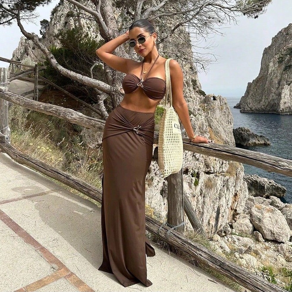 ชุดว่ายน้ำทูพีซแบบแทงกินี่สำหร - Swimwear บทวิจารณ์และราคา