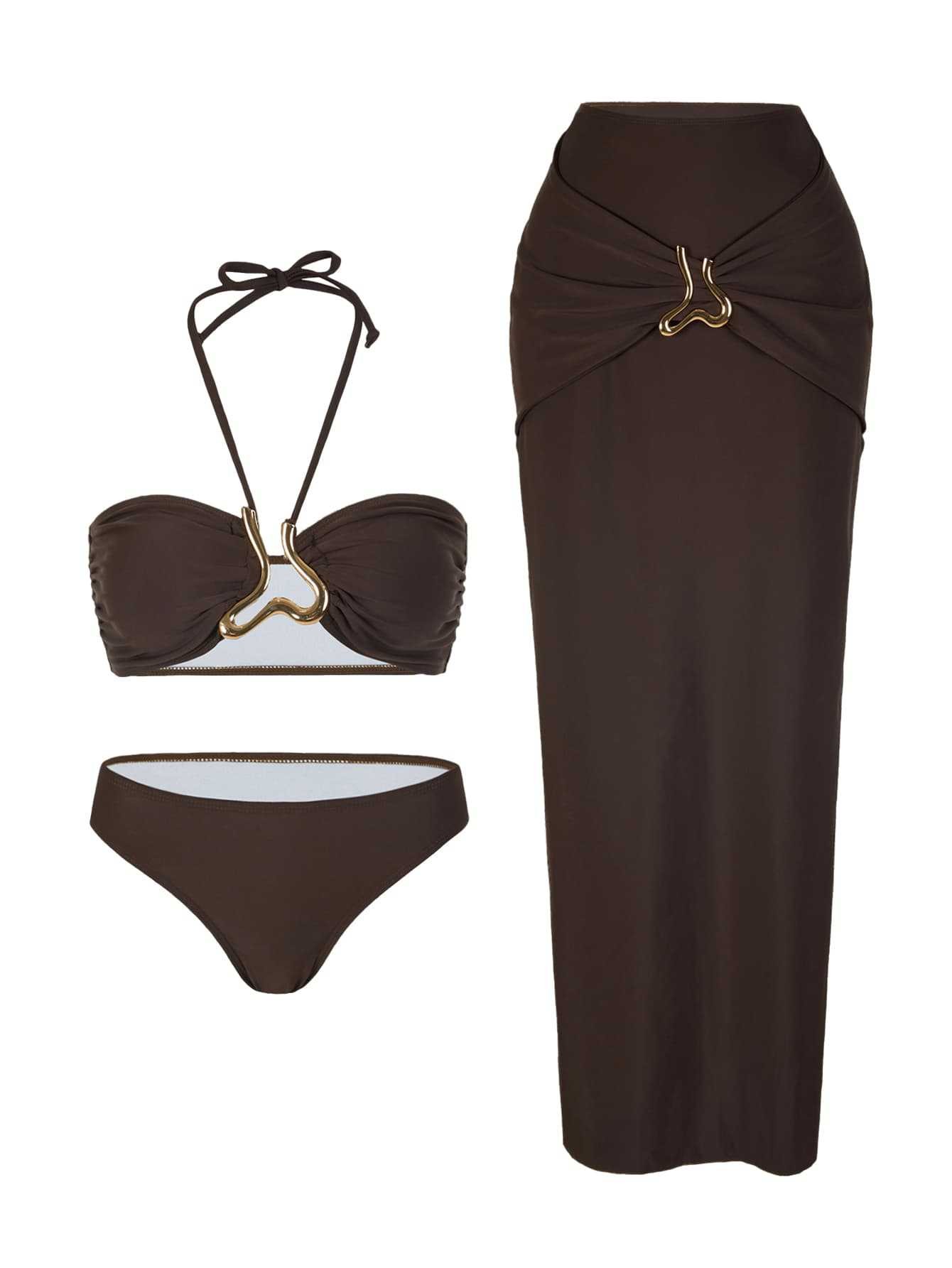 ชุดว่ายน้ำทูพีซแบบแทงกินี่สำหร - Swimwear บทวิจารณ์และราคา