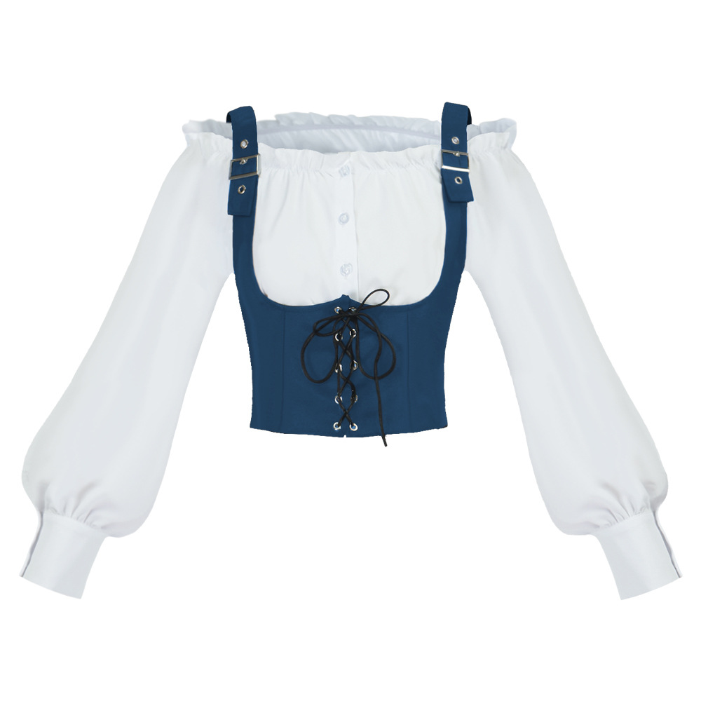 เสื้อเบลาส์ผู้หญิงสไตล์เรโทรตะ - Tops บทวิจารณ์และราคา