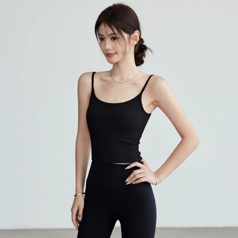 เสื้อกล้ามโยคะไร้ตะเข็บสำหรับผ - Seamless Ribbed Workout Tank Top บทวิจารณ์และราคา