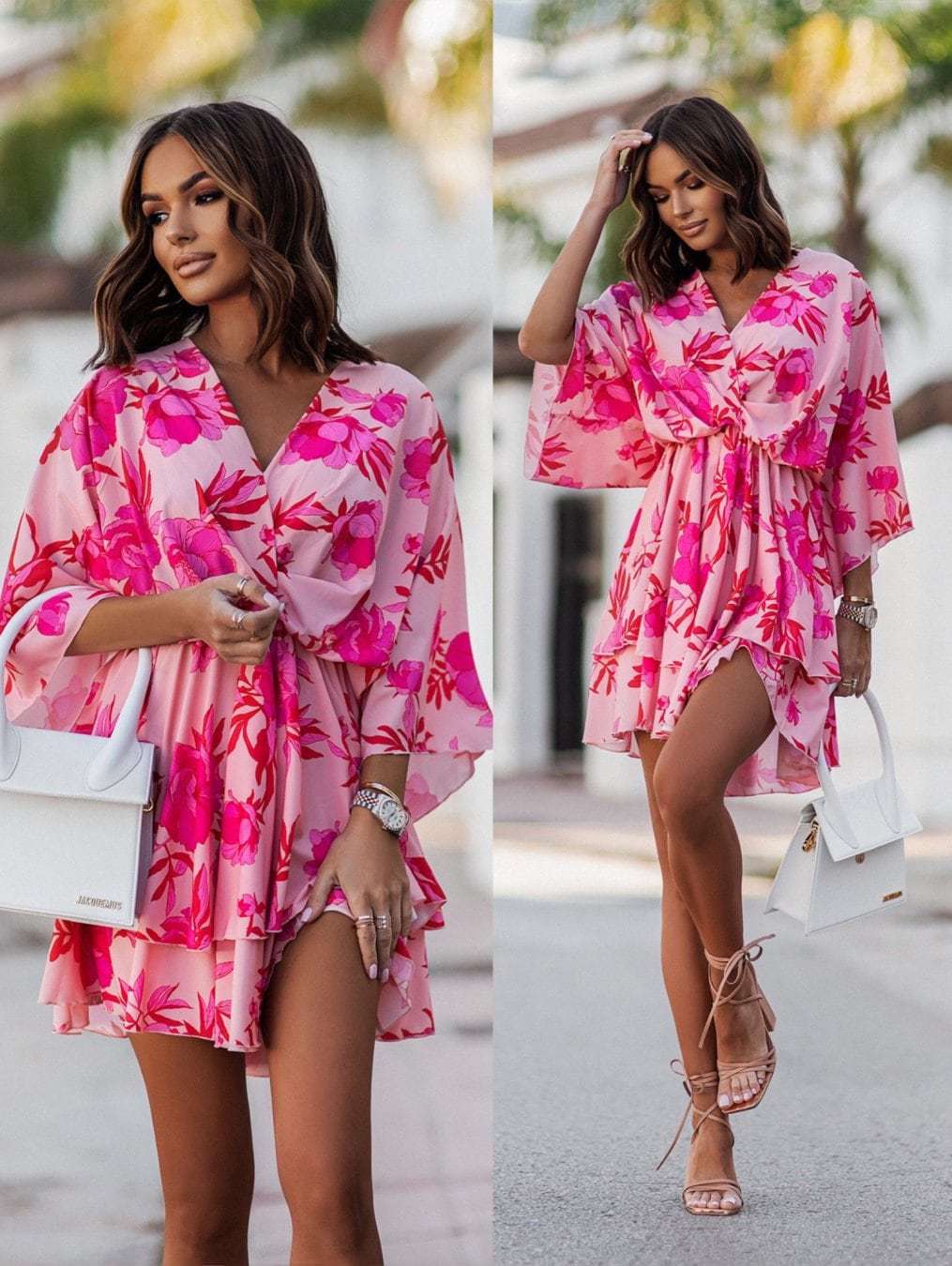 2024 ฤดูร้อนใหม่ผู้หญิงกระโปรง - French Vintage Floral Midi Dress บทวิจารณ์และราคา