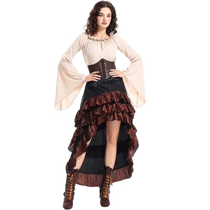 ชุดเดรสยาวสไตล์วรรณกรรมฮาโลวีน - Skirts บทวิจารณ์และราคา